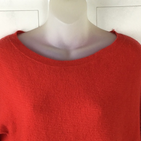 J. Crew Red Wool Blend Sweater 3/4 sleeve E1382 - Picture 2 of 7